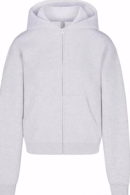 Skims Cotton Fleece Classic Zip Up Hoodie
