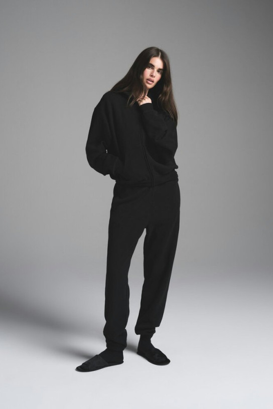 Skims Cotton Fleece Classic Zip Up Hoodie