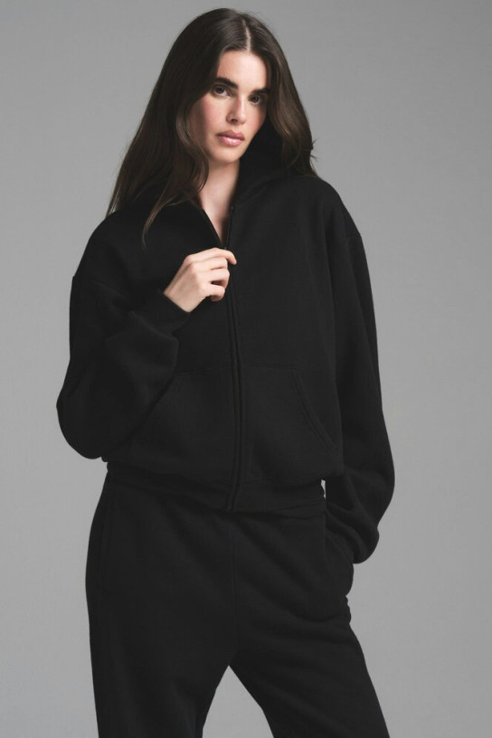 Skims Cotton Fleece Classic Zip Up Hoodie