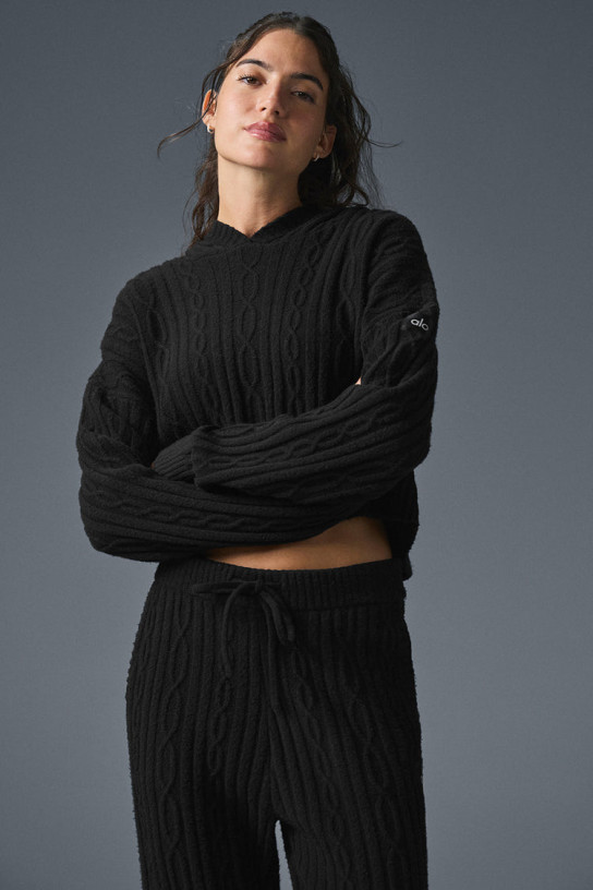 Alo Cable Knit Winter Bliss Hoodie