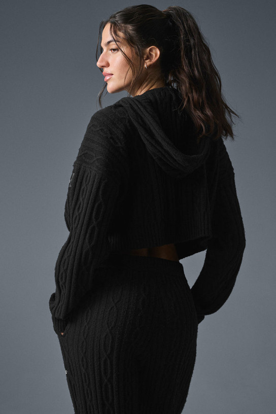 Alo Cable Knit Winter Bliss Hoodie