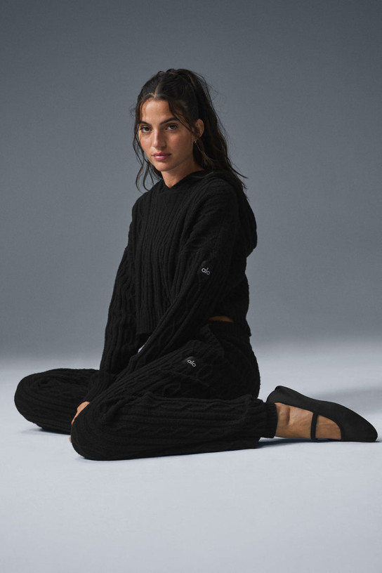 Alo Cable Knit Winter Bliss Hoodie