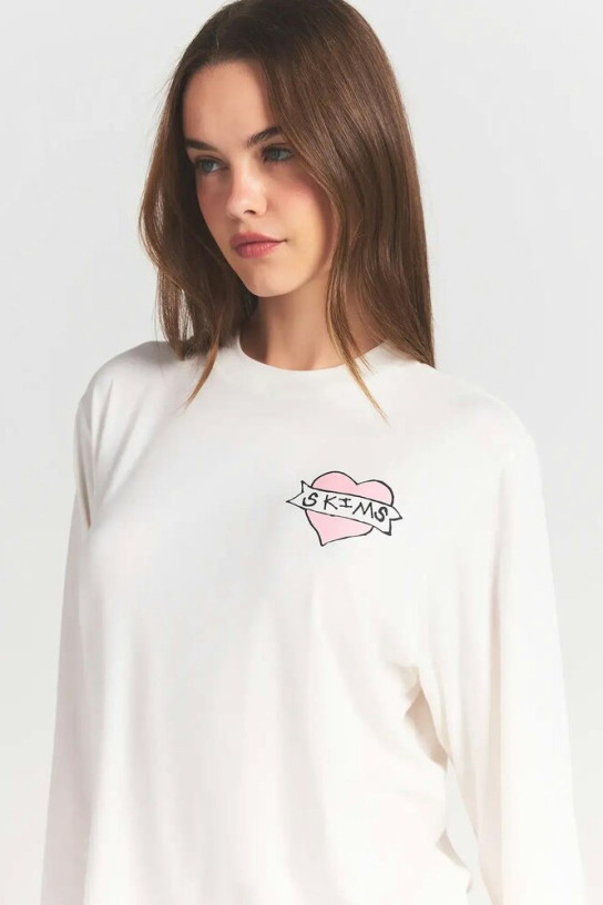 Skims Boyfriend long sleeve t-shirt and short boxer set