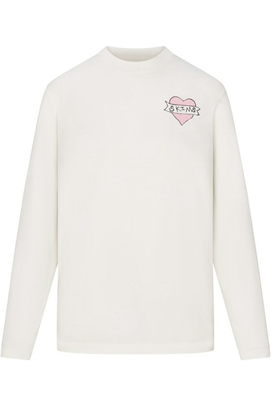 Skims Boyfriend long sleeve t-shirt and short boxer set