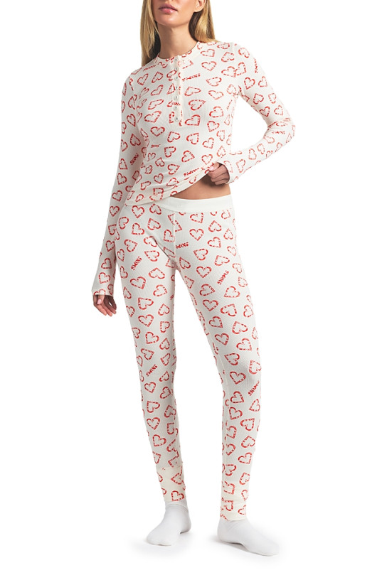 Skims Cotton Rib Henley and Pant Set