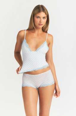 Skims Fits Everybody Lace Triangle Cami And Boy Short Set
