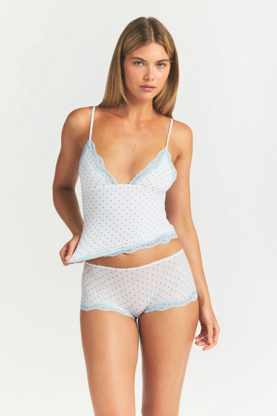 Skims Fits Everybody Lace Triangle Cami And Boy Short Set